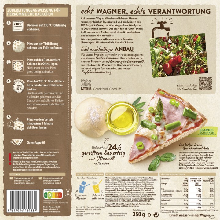 Wagner Pizza Die Backfrische Spargel Schinken_2
