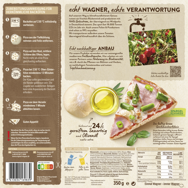 Wagner Pizza Die Backfrische Spargel Schinken_2